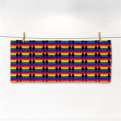 Double Black Diamond Pride Bar Hand Towel by WetdryvacsLair