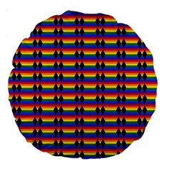 Double Black Diamond Pride Bar Large 18  Premium Round Cushions by WetdryvacsLair