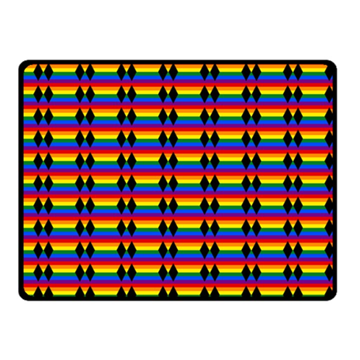 Double Black Diamond Pride Bar Double Sided Fleece Blanket (Small) 