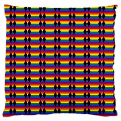 Double Black Diamond Pride Bar Large Flano Cushion Case (one Side) by WetdryvacsLair