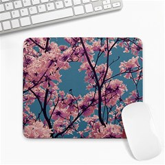 Colorful Floral Leaves Photo Large Mousepads by dflcprintsclothing