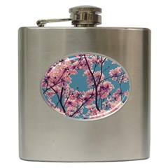 Colorful Floral Leaves Photo Hip Flask (6 Oz) by dflcprintsclothing