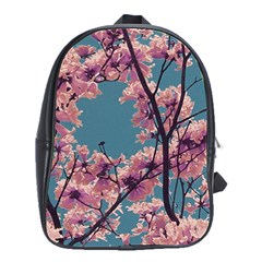 Colorful Floral Leaves Photo School Bag (large) by dflcprintsclothing