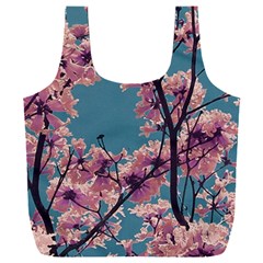 Colorful Floral Leaves Photo Full Print Recycle Bag (xxxl) by dflcprintsclothing