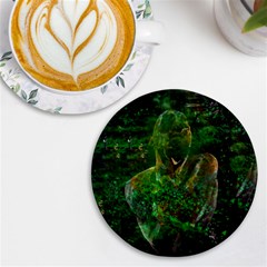 Stp 0111 Cross And Cross Uv Print Round Tile Coaster