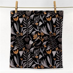   Plants And Hearts In Boho Style No  2 Face Towel by HWDesign