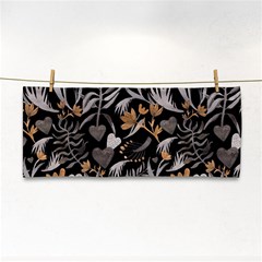   Plants And Hearts In Boho Style No  2 Hand Towel by HWDesign