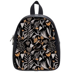   Plants And Hearts In Boho Style No  2 School Bag (small) by HWDesign