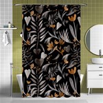   Plants And Hearts In Boho Style No. 2 Shower Curtain 48  x 72  (Small)  Curtain(48  X 72 ) - 42.18 x64.8  Curtain(48  X 72 )