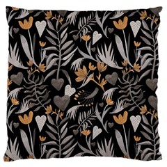   Plants And Hearts In Boho Style No  2 Large Cushion Case (two Sides) by HWDesign