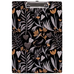   Plants And Hearts In Boho Style No  2 A4 Clipboard by HWDesign