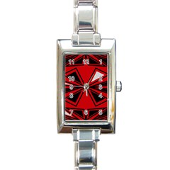 Abstract Pattern Geometric Backgrounds   Rectangle Italian Charm Watch by Eskimos