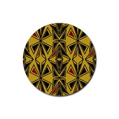 Abstract Pattern Geometric Backgrounds   Rubber Round Coaster (4 Pack) by Eskimos