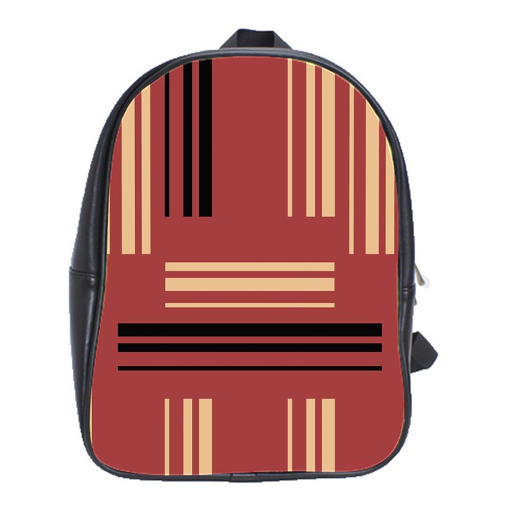 Abstract pattern geometric backgrounds   School Bag (Large)