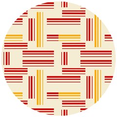 Abstract Pattern Geometric Backgrounds   Wooden Puzzle Round by Eskimos