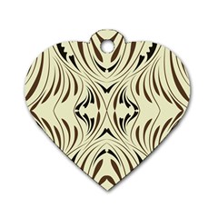 Folk Flowers Print Floral Pattern Ethnic Art Dog Tag Heart (one Side) by Eskimos