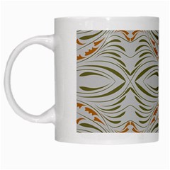 Folk Flowers Print Floral Pattern Ethnic Art White Mug by Eskimos