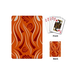 Folk Flowers Print Floral Pattern Ethnic Art Playing Cards Single Design (mini) by Eskimos