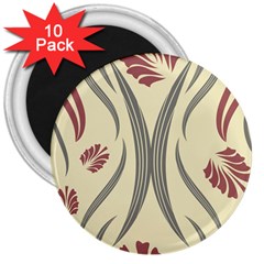 Folk flowers print Floral pattern Ethnic art 3  Magnets (10 pack) 