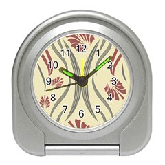 Folk flowers print Floral pattern Ethnic art Travel Alarm Clock