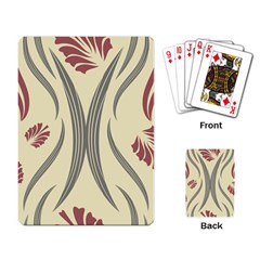 Folk Flowers Print Floral Pattern Ethnic Art Playing Cards Single Design (rectangle) by Eskimos