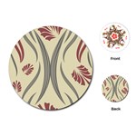 Folk flowers print Floral pattern Ethnic art Playing Cards Single Design (Round) Front