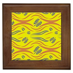 Folk Flowers Print Floral Pattern Ethnic Art Framed Tile by Eskimos