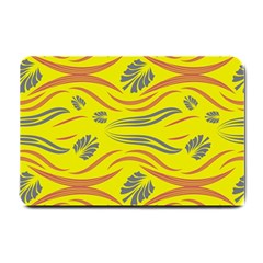 Folk Flowers Print Floral Pattern Ethnic Art Small Doormat  by Eskimos