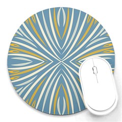 Folk Flowers Print Floral Pattern Ethnic Art Round Mousepads by Eskimos