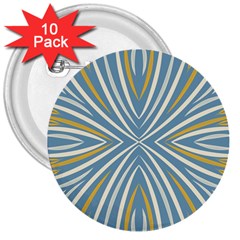 Folk Flowers Print Floral Pattern Ethnic Art 3  Buttons (10 Pack)  by Eskimos