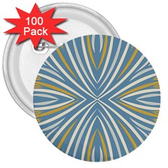 Folk Flowers Print Floral Pattern Ethnic Art 3  Buttons (100 Pack)  by Eskimos