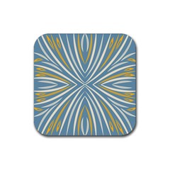 Folk Flowers Print Floral Pattern Ethnic Art Rubber Coaster (square) by Eskimos