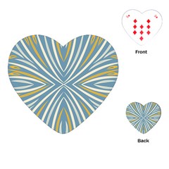 Folk Flowers Print Floral Pattern Ethnic Art Playing Cards Single Design (heart) by Eskimos