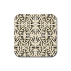 Folk Flowers Print Floral Pattern Ethnic Art Rubber Coaster (square) by Eskimos