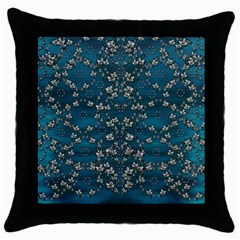 Waterlilies In The Calm Lake Of Beauty And Herbs Throw Pillow Case (black) by pepitasart