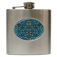 Waterlilies In The Calm Lake Of Beauty And Herbs Hip Flask (6 Oz) by pepitasart