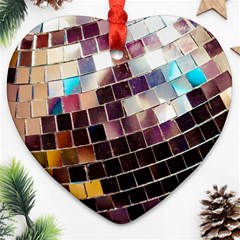 Funky Disco Ball Ornament (heart)