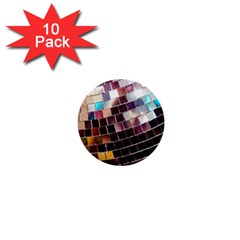 Funky Disco Ball 1  Mini Buttons (10 Pack)  by essentialimage365