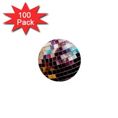 Funky Disco Ball 1  Mini Buttons (100 Pack)  by essentialimage365