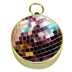 Funky Disco Ball Gold Compasses Front