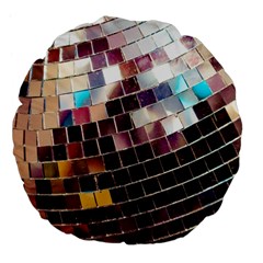 Funky Disco Ball Large 18  Premium Flano Round Cushions by essentialimage365