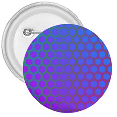 Hex Circle Points Vaporwave One 3  Buttons by WetdryvacsLair