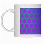 Hex Circle Points Vaporwave One White Mug Left