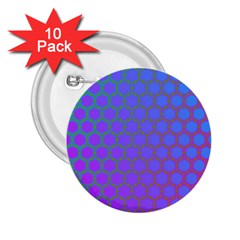 Hex Circle Points Vaporwave One 2 25  Buttons (10 Pack)  by WetdryvacsLair