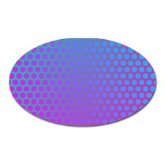 Hex Circle Points Vaporwave One Oval Magnet by WetdryvacsLair