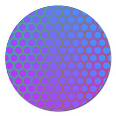 Hex Circle Points Vaporwave One Magnet 5  (round) by WetdryvacsLair