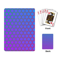 Hex Circle Points Vaporwave One Playing Cards Single Design (rectangle)