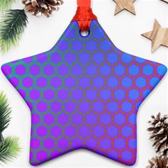 Hex Circle Points Vaporwave One Star Ornament (two Sides) by WetdryvacsLair