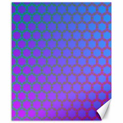 Hex Circle Points Vaporwave One Canvas 8  X 10  by WetdryvacsLair