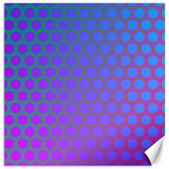 Hex Circle Points Vaporwave One Canvas 12  X 12  by WetdryvacsLair